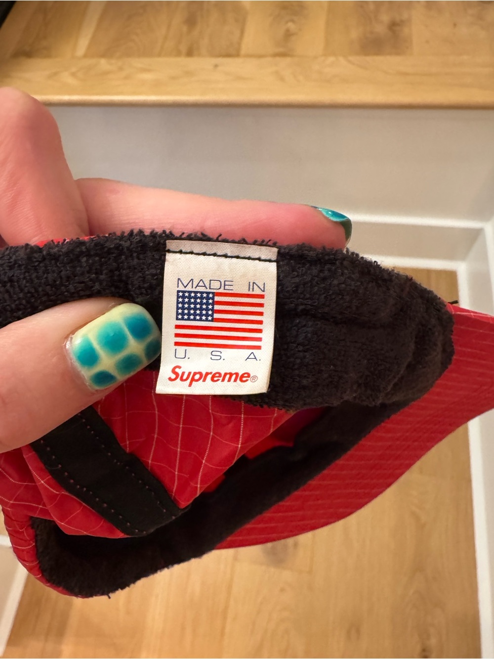 Red Supreme Contrast Ripstop Camp Cap - Picture 4 of 4